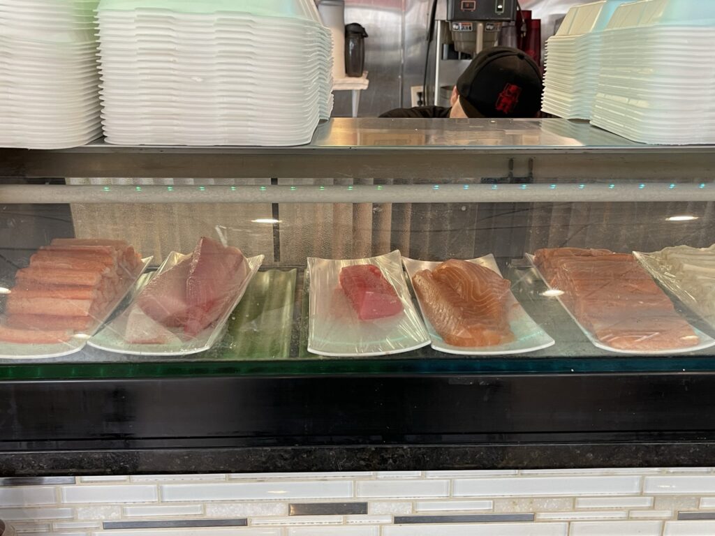 Fresh sushi at Tokyo Express